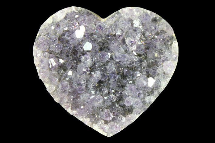 Amethyst Crystal Cluster Heart - Uruguay #128685